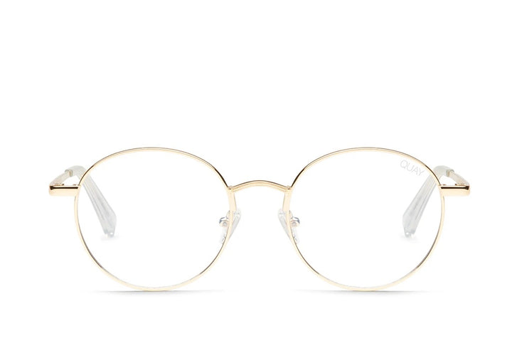 Quay - I See You in Gold/Clear Glasses with Blue Light Lens