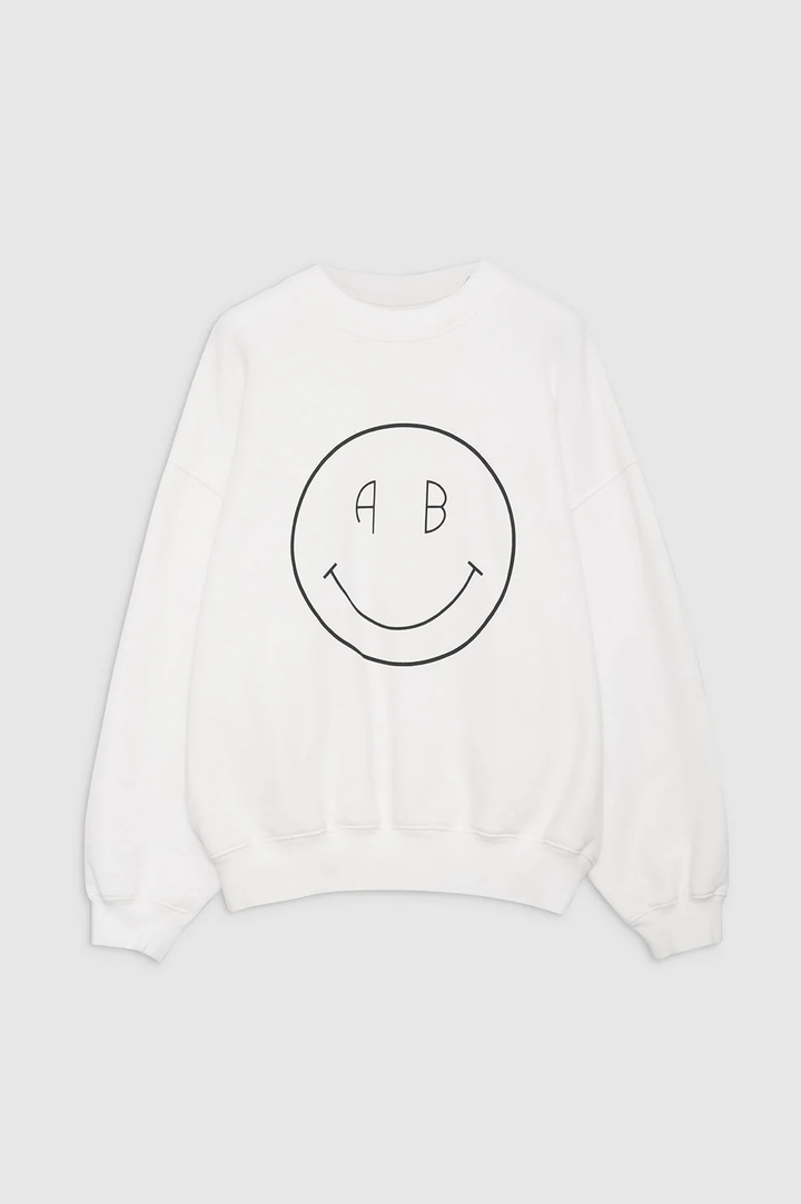 Anine Bing - Jaci Sweatshirt Smiley in White