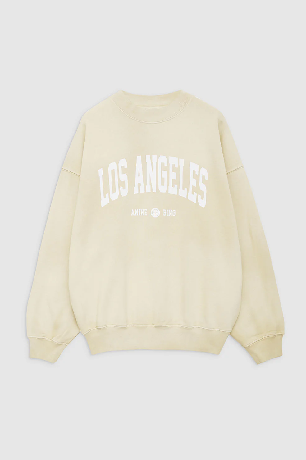 Anine Bing - Jaci Sweatshirt University Los Angeles in Washed Faded Yellow