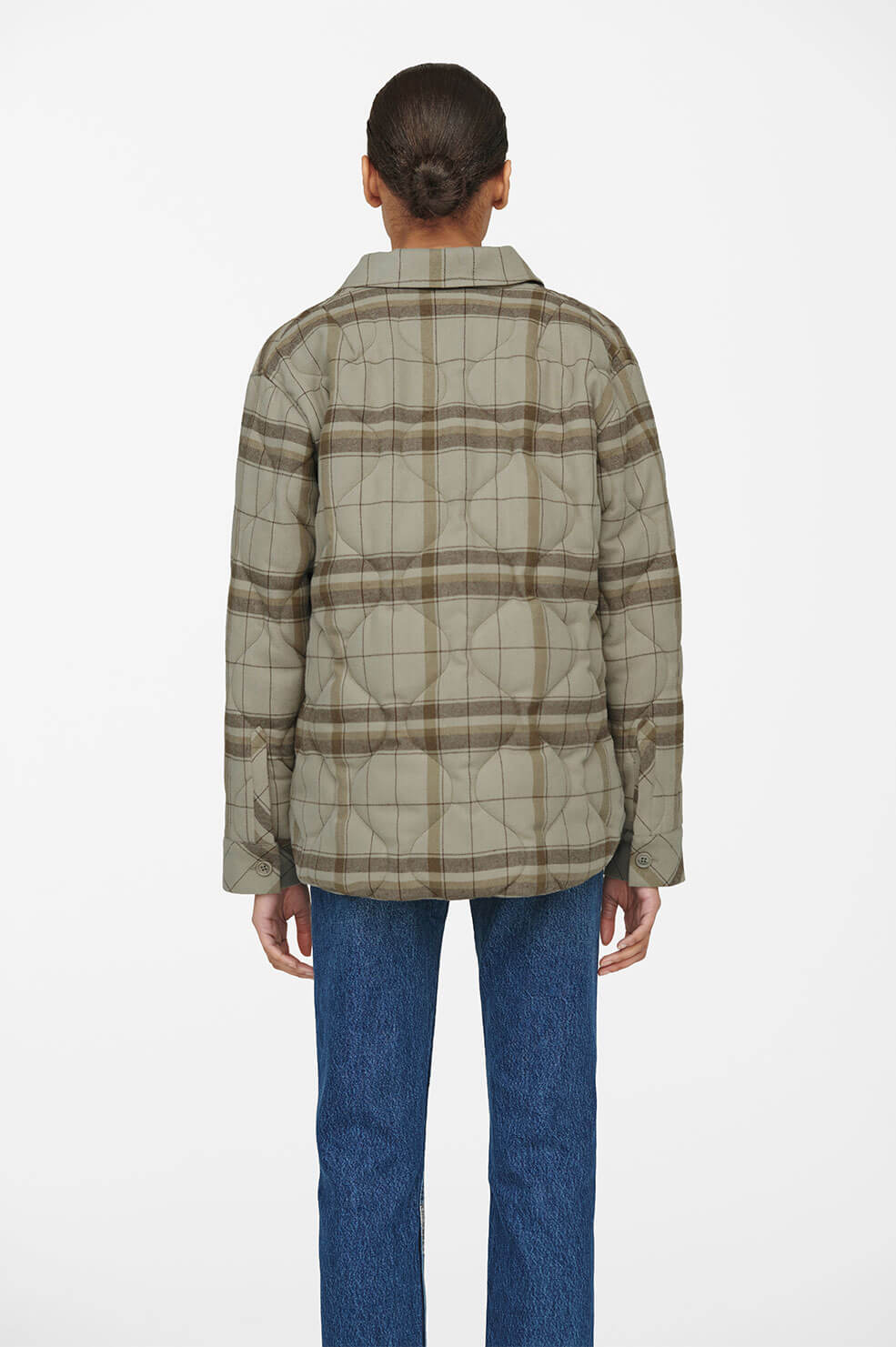 Anine Bing - Jacob Jacket in Green Khaki Plaid