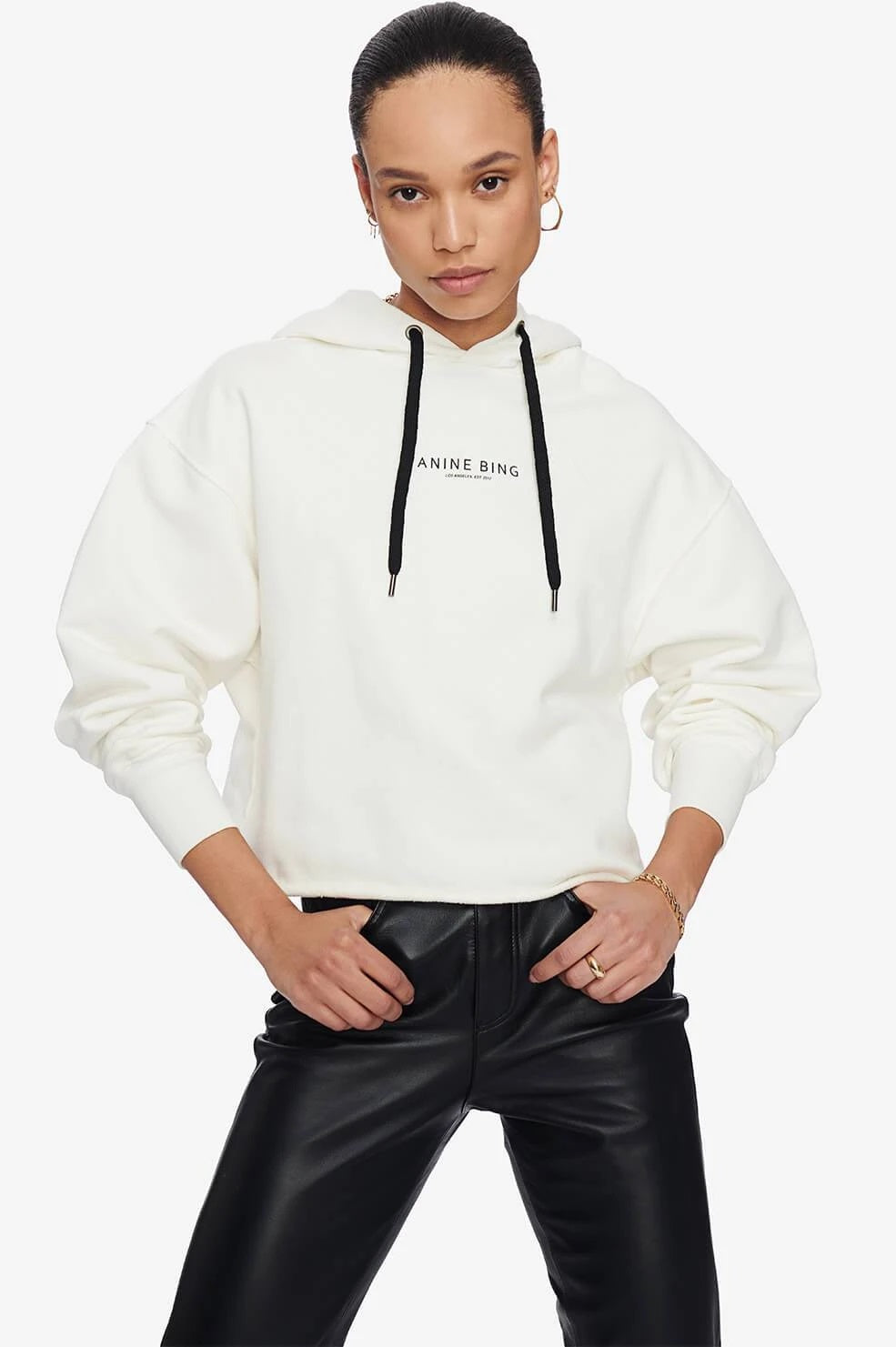 Anine Bing - Jamie Hoodie in White