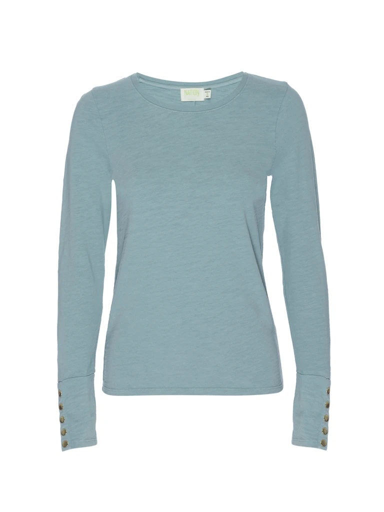 Nation LTD - Janae Slim Crew Tee w/ Oversize in Open Air