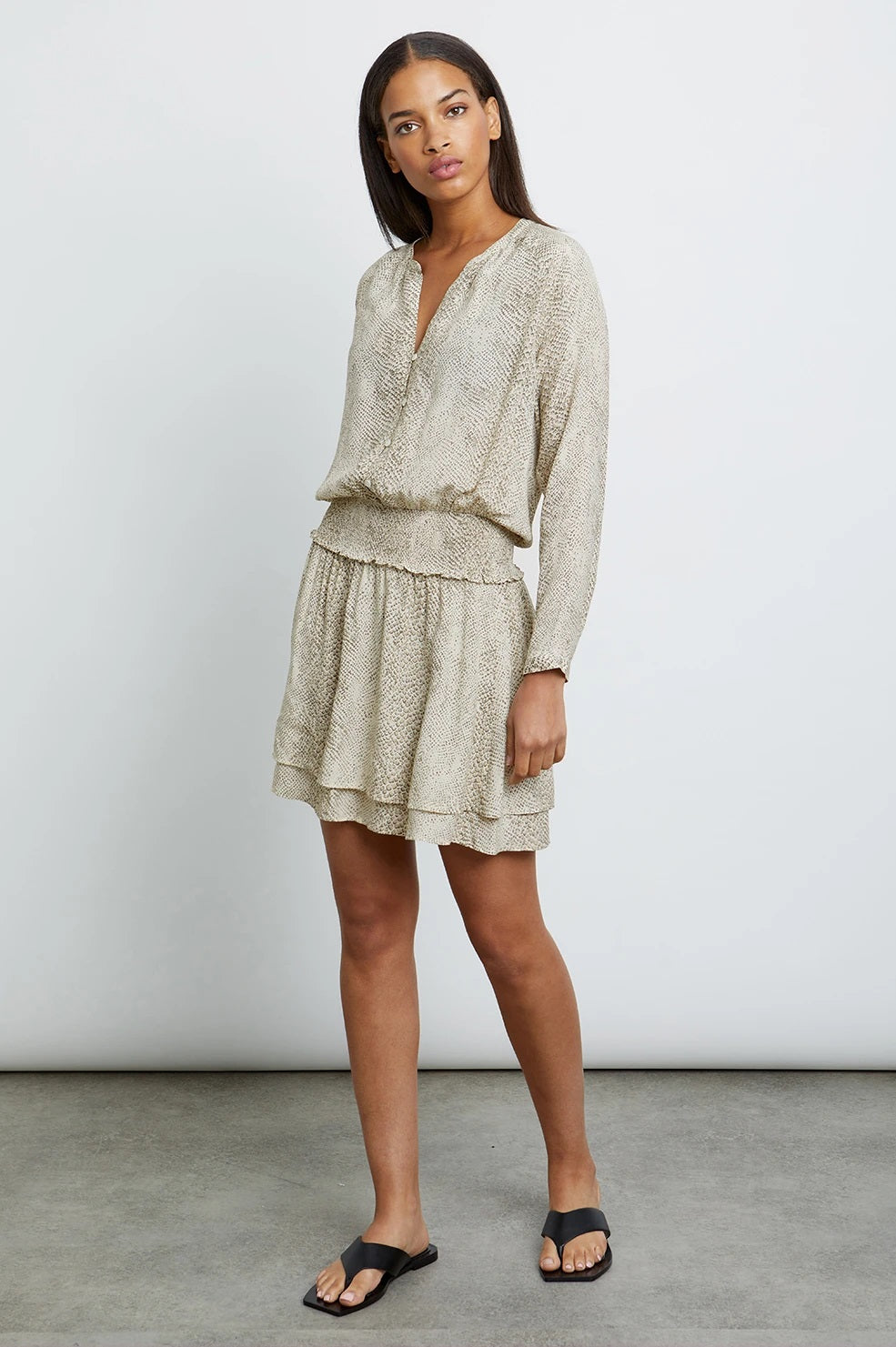 Rails - Jasmine Dress in Cream Snakeskin Dresses