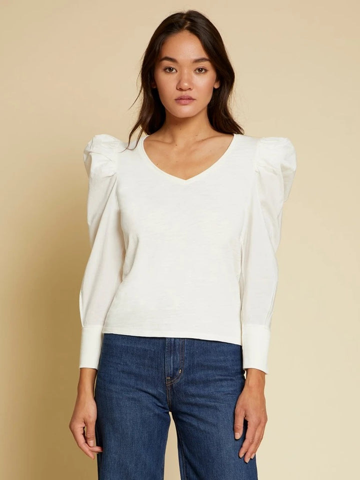 Nation LTD - Jenna Cuffed Combo Tee in Jet Black
