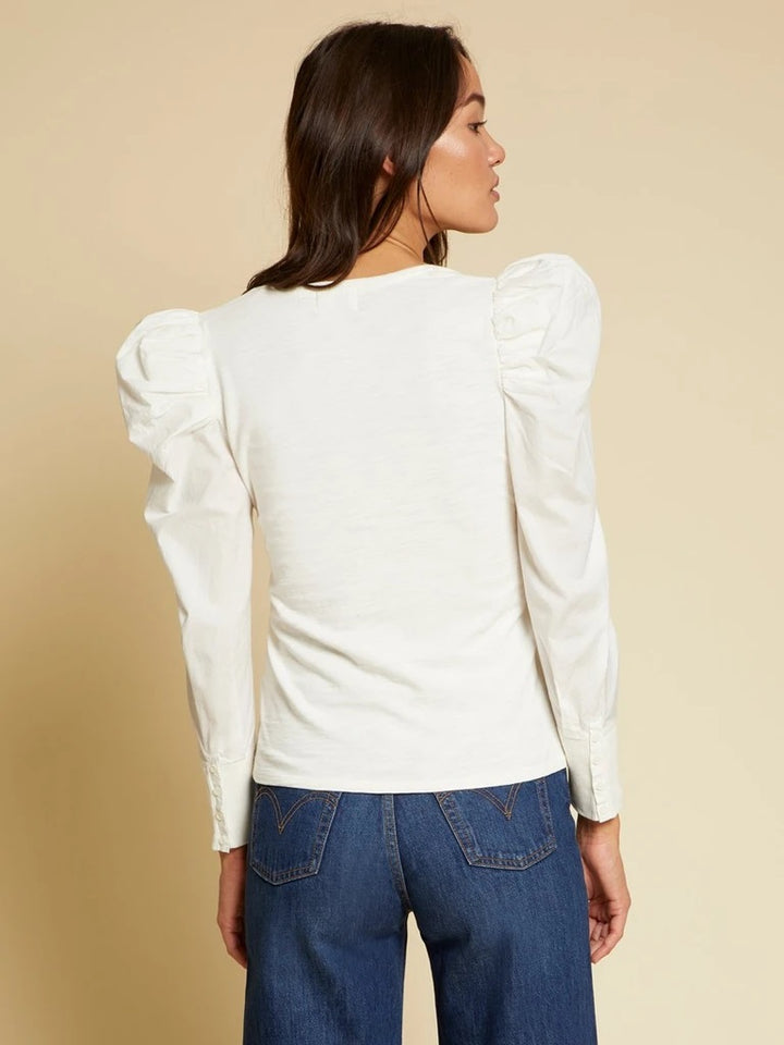Nation LTD - Jenna Cuffed Combo Tee in Jet Black