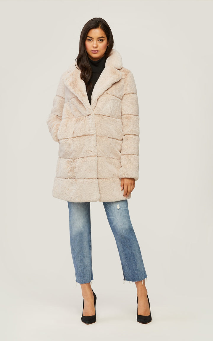 Soia & Kyo - Joan Faux Fur Coat in Sandstone