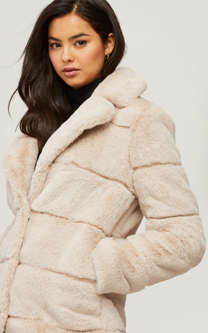 Soia & Kyo - Joan Faux Fur Coat in Sandstone