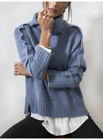 Brochu Walker - Jolie Fringe Layered Looker in Celeste Blue Melange