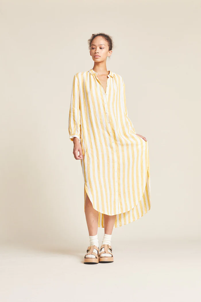 Trovata - Joni Dress in Yellow Awning Stripe