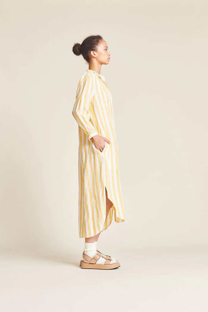 Trovata - Joni Dress in Yellow Awning Stripe