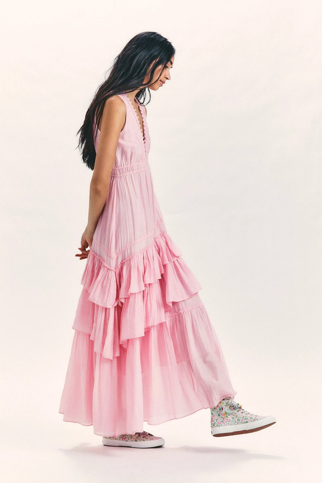 Love Shack Fancy - Jordie Dress in Pink Blossom Dresses