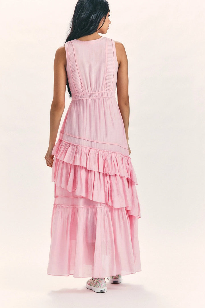 Love Shack Fancy - Jordie Dress in Pink Blossom
