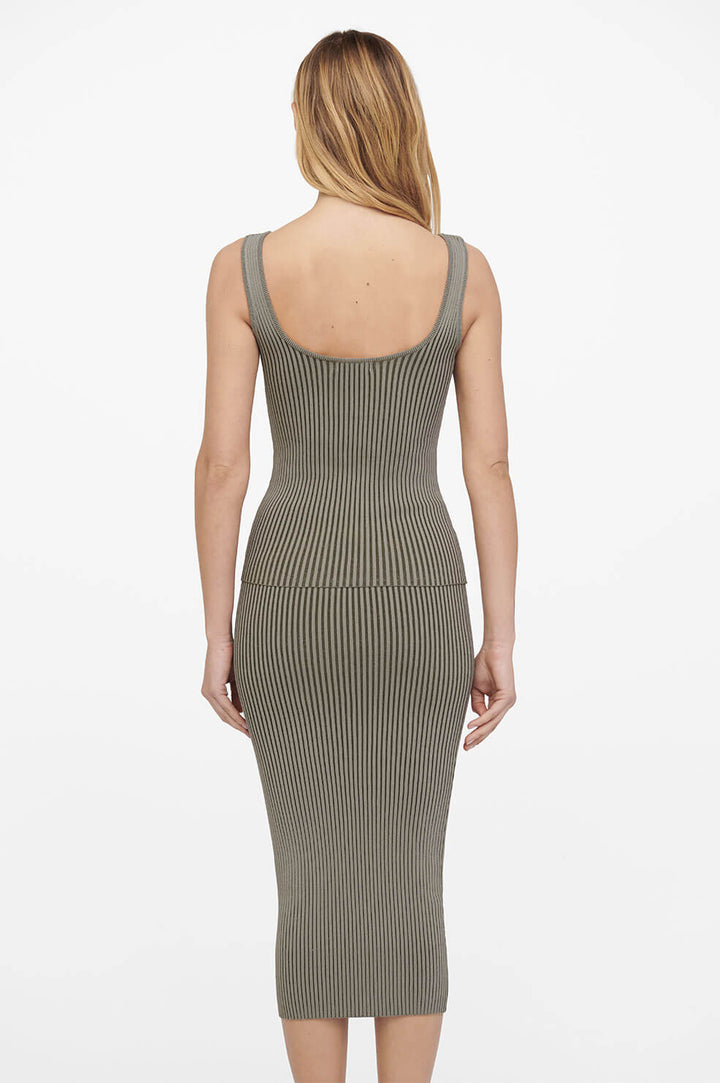 Anine Bing - Josie Tank in Green Khaki and Olive