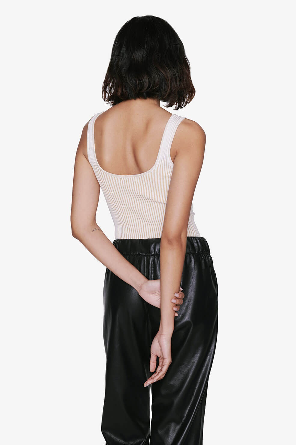 Anine Bing - Josie Tank in Ivory and Camel