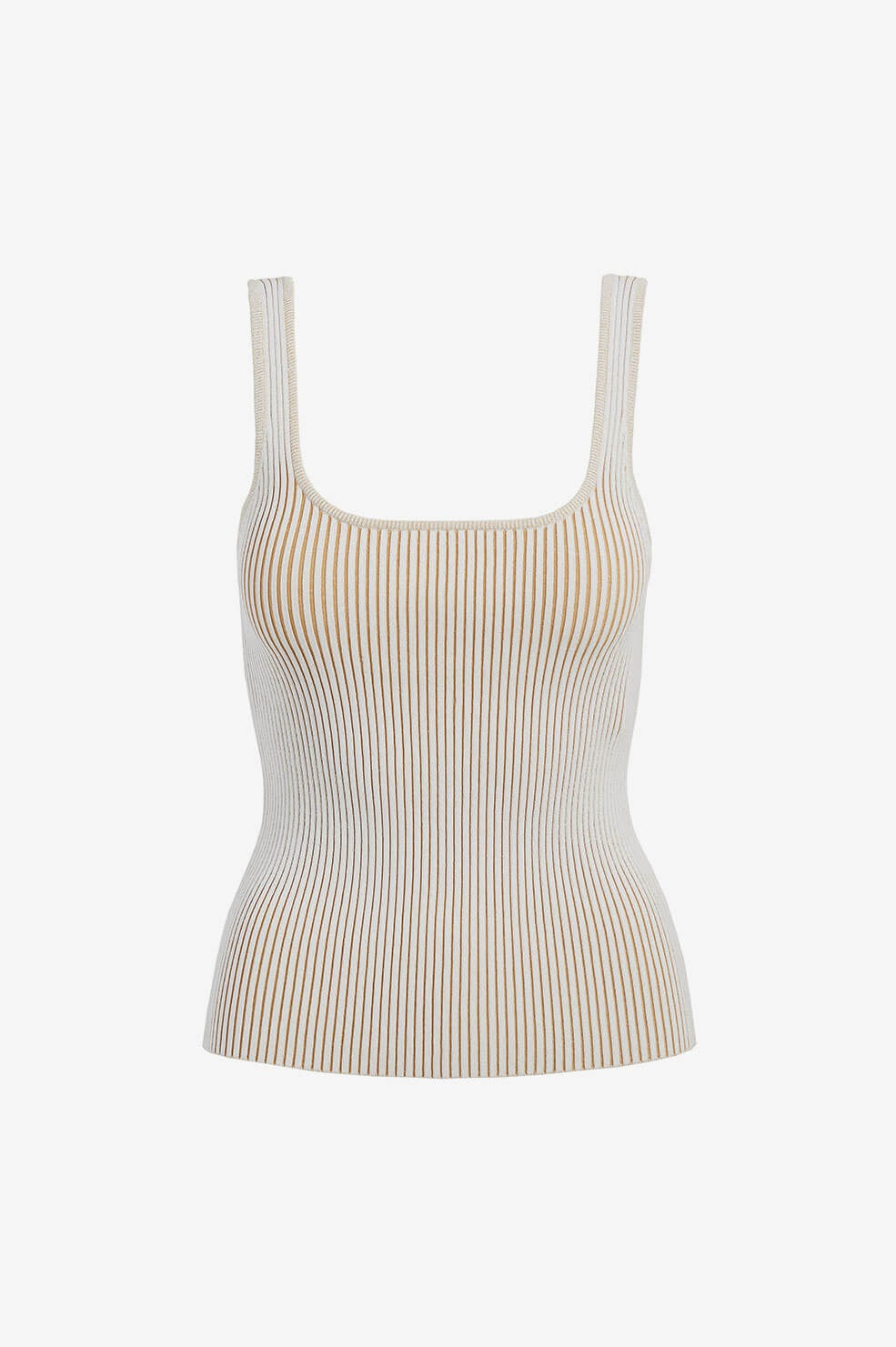 Anine Bing - Josie Tank in Ivory and Camel