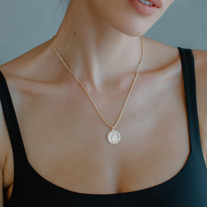 Joy Dravecky - Gold Filled Saint Christopher Pendant Jewelry