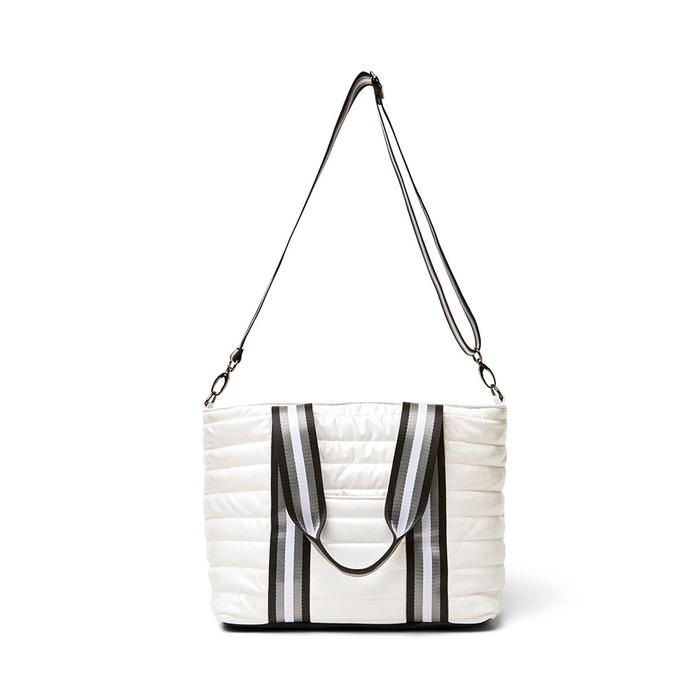 Think Royln - Jr. Wingman Bag w/ Elevated Pockets in White Patent
