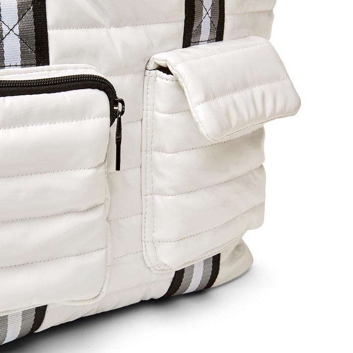 Think Royln - Jr. Wingman Bag w/ Elevated Pockets in White Patent