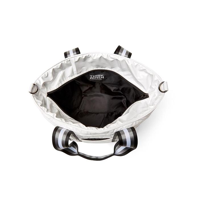 Think Royln - Jr. Wingman Bag w/ Elevated Pockets in White Patent