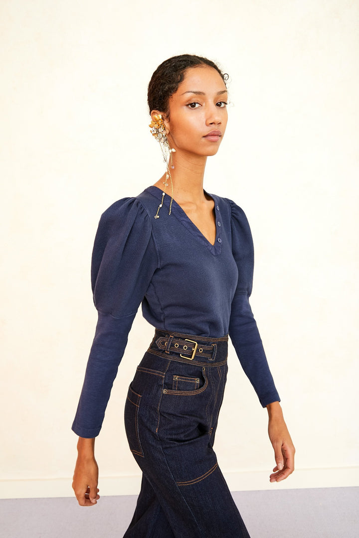 Ulla Johnson - Jude Pullover in Blue Iris Clothing - Sweaters