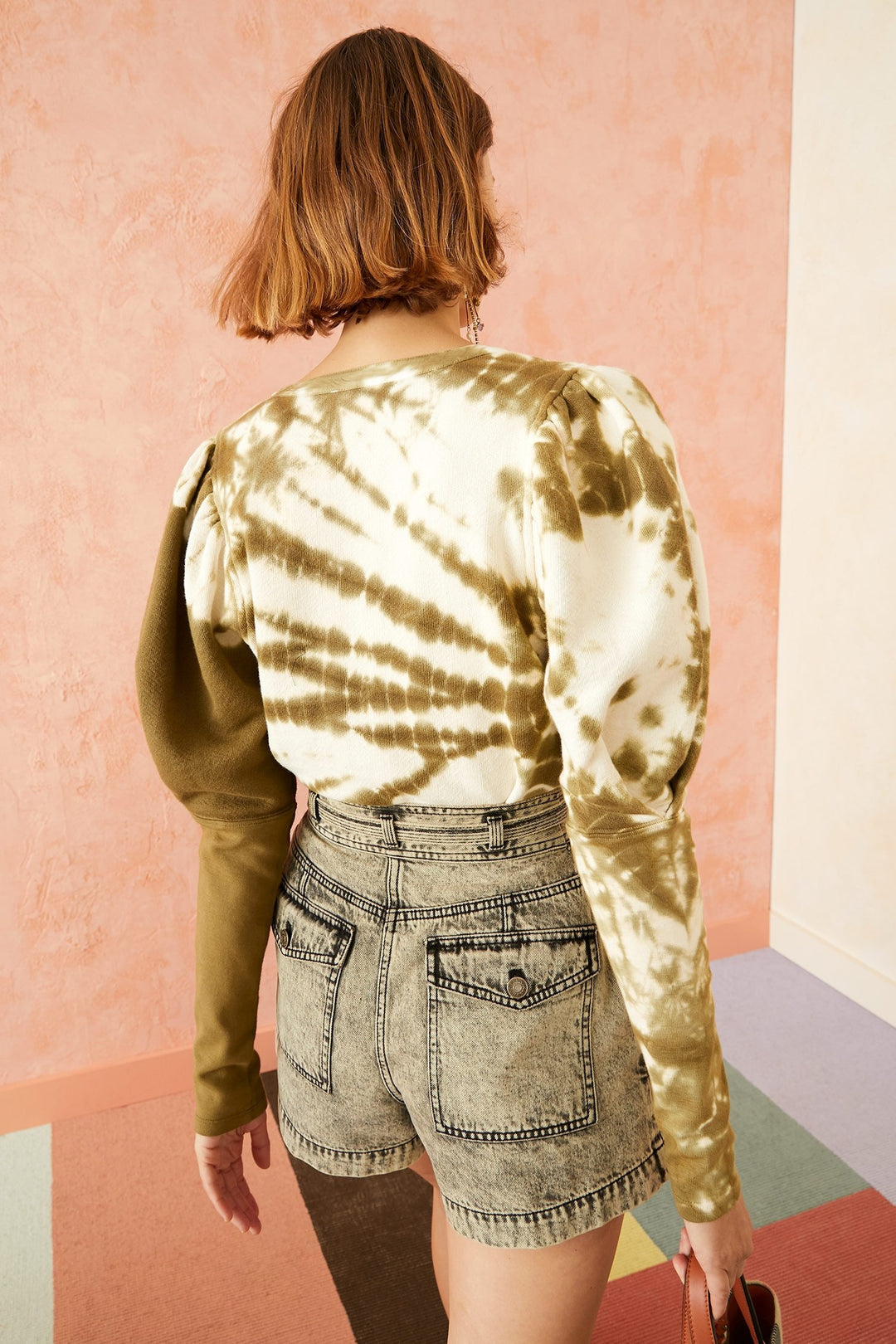 Ulla Johnson - Jude Pullover in Olive Tie Dye