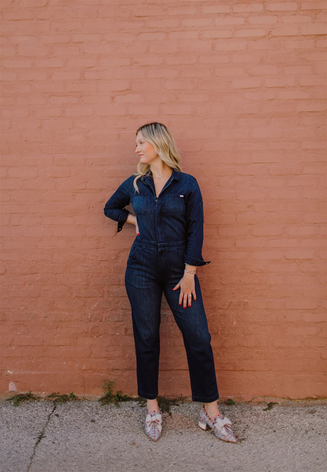 Mother - The Half Spring Take-Off Ankle Jumpsuit in Cross Your Fingers Jumpsuits