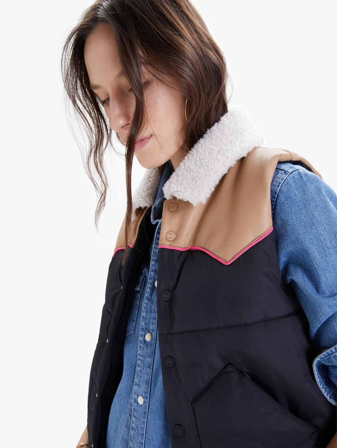 Mother - The Ol' West Puffer Vest in Just Visiting