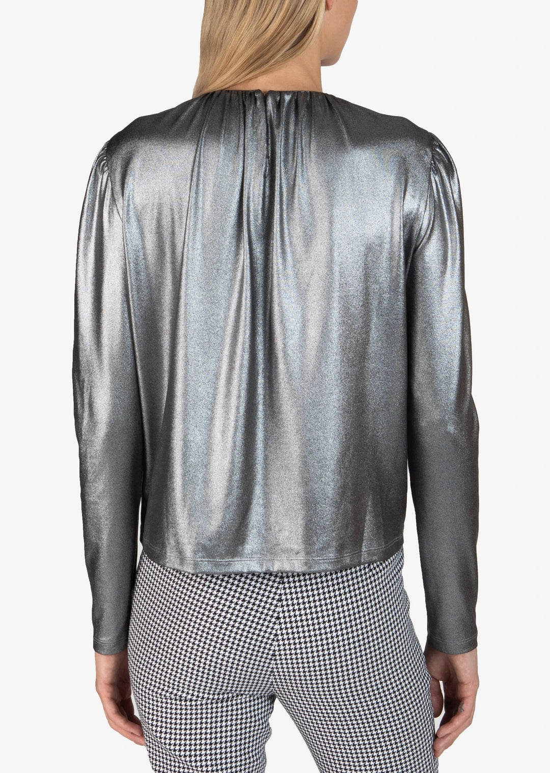 DEREK LAM 10 CROSBY - Kary L/S Blouse in Silver