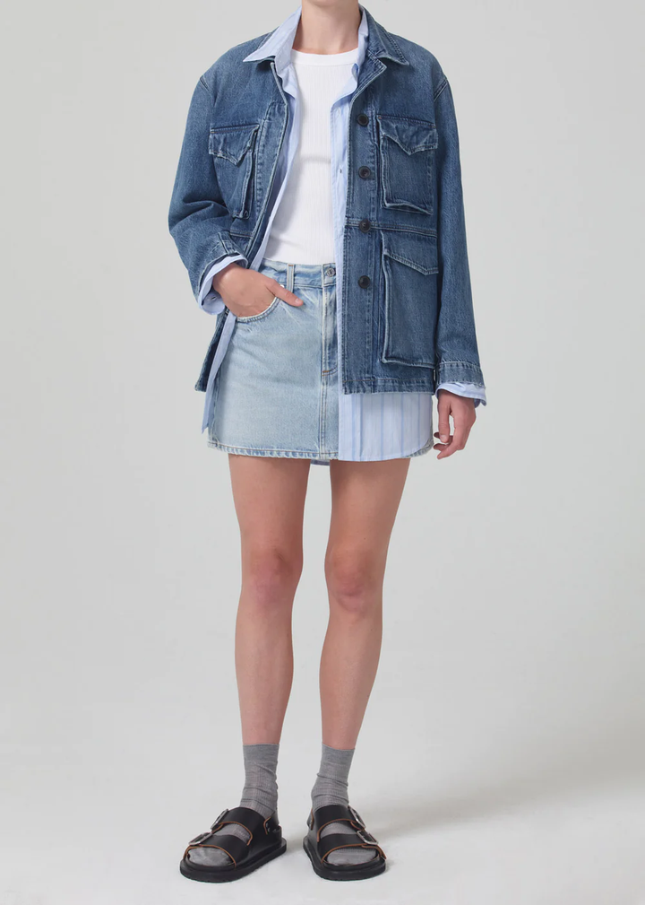 Citizens of Humanity - Kayla Shirt in Aquis Stripe