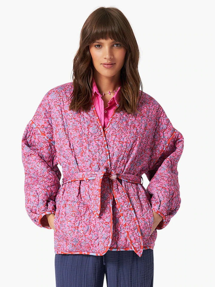 Xirena - Keatyn Quilted Jacket in Pink Stamp