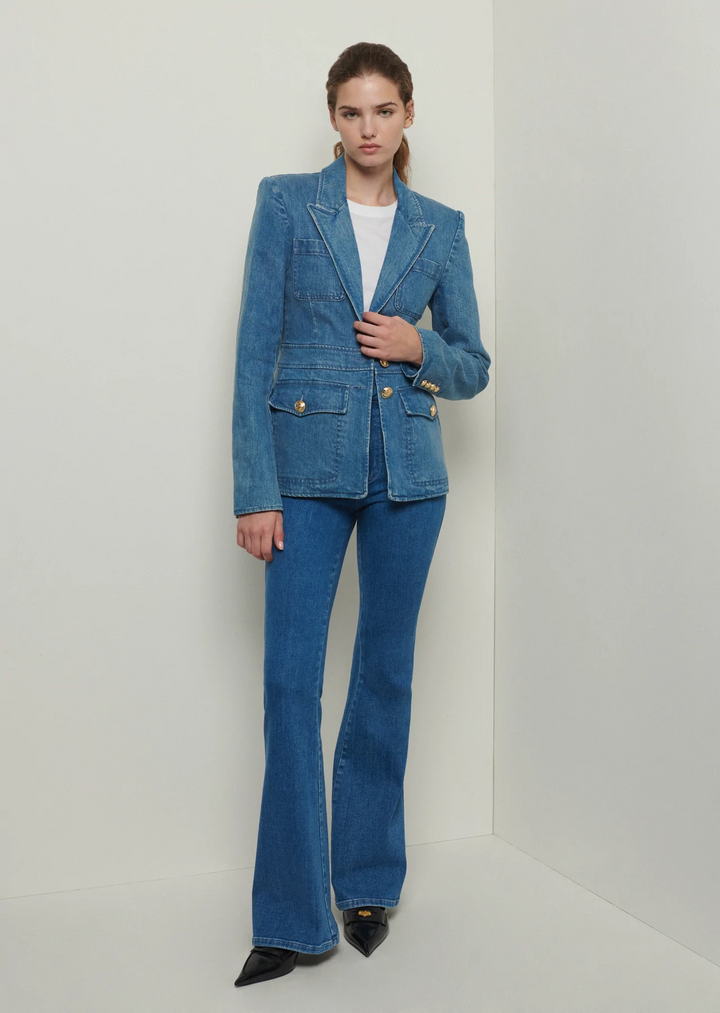 Derek Lam 10 Crosby - Keith Utility Jacket in Medium Dark Wash