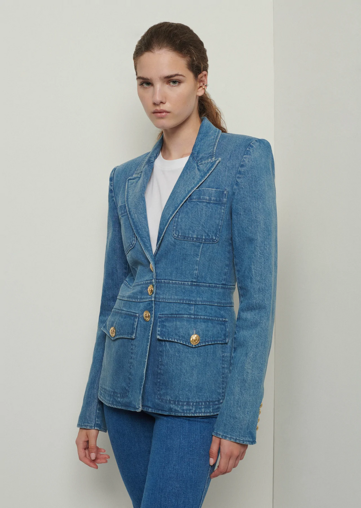 Derek Lam 10 Crosby - Keith Utility Jacket in Medium Dark Wash