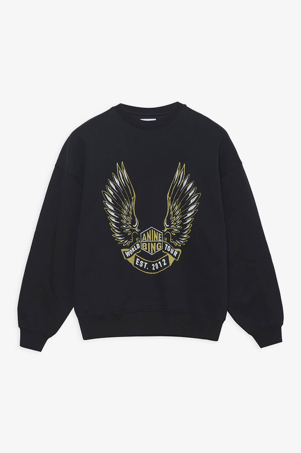 Anine Bing - Kenny Sweatshirt Gold Wings in Black