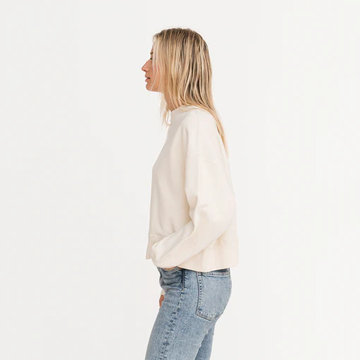 Kerri Rosenthal - Emily Sweatshirt in Ecru Graphic Sweatshirts