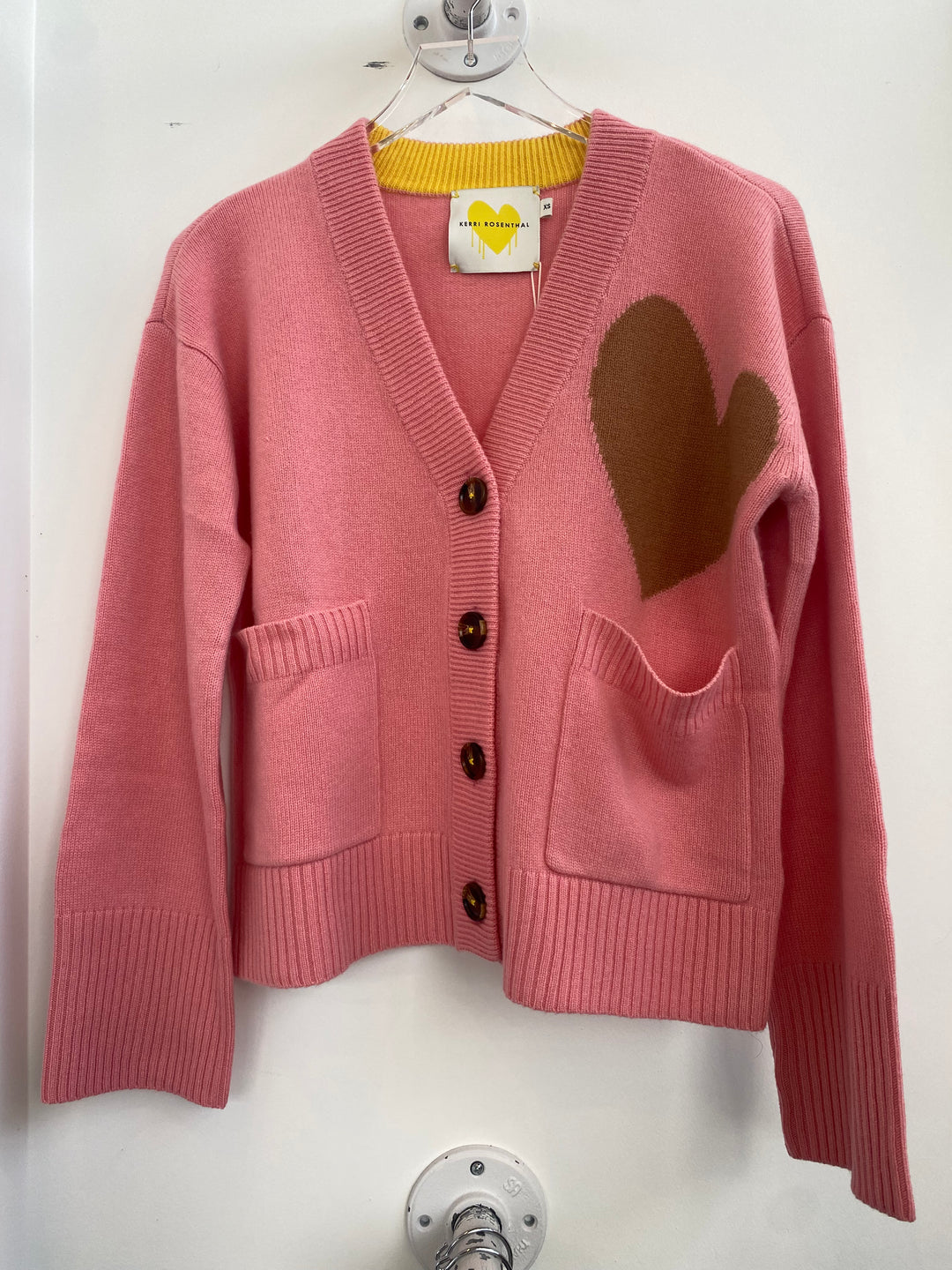 Kerri Rosenthal - Max Heart Ricki Cardi in Rhubarb Cardigans