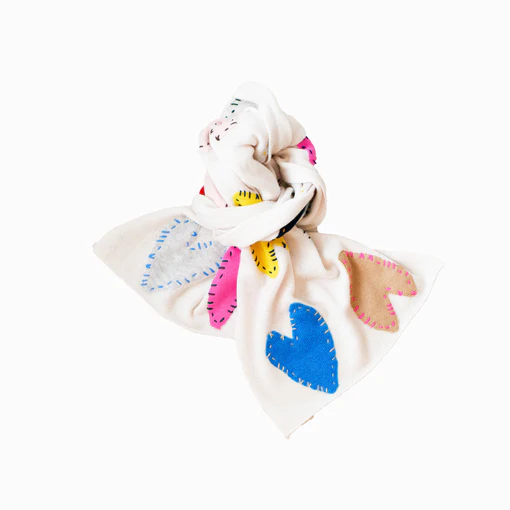 Kerri Rosenthal - Patchwork Love Scarf in Pearl Scarves