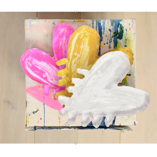 Kerri Rosenthal - Pop Heart Rock of Love in Gold Home Decor