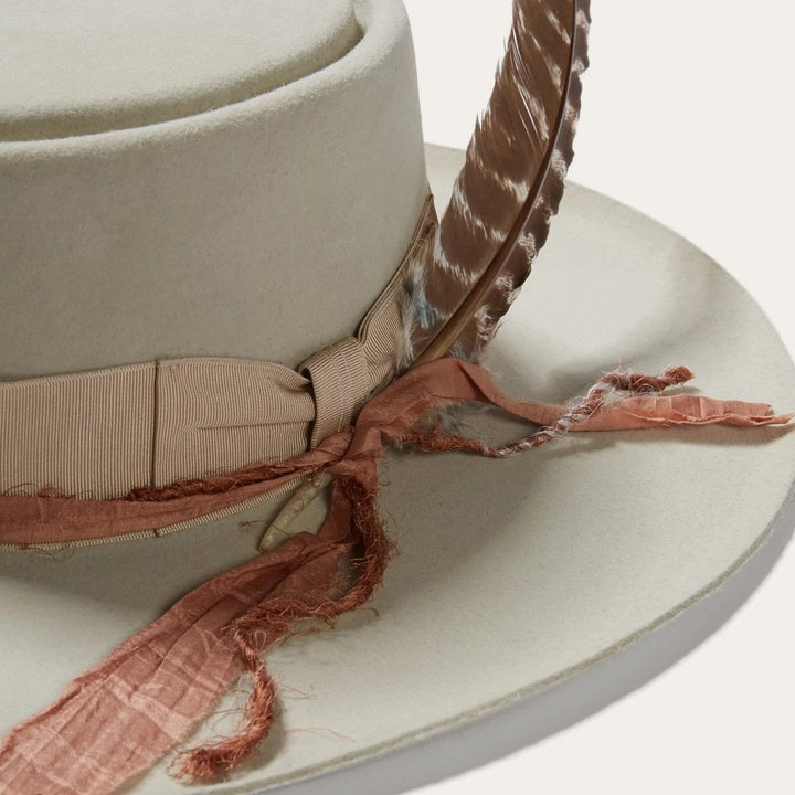Blond Genius x Stetson - Kings Row Firm Felt Hat in Silver Grey