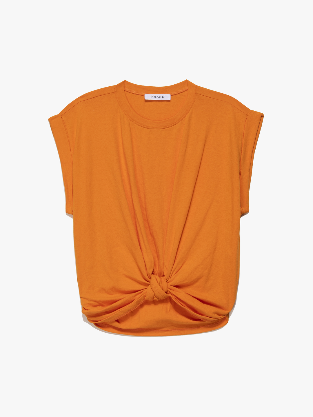 Frame - Knot Rolled Tee in Nectarine