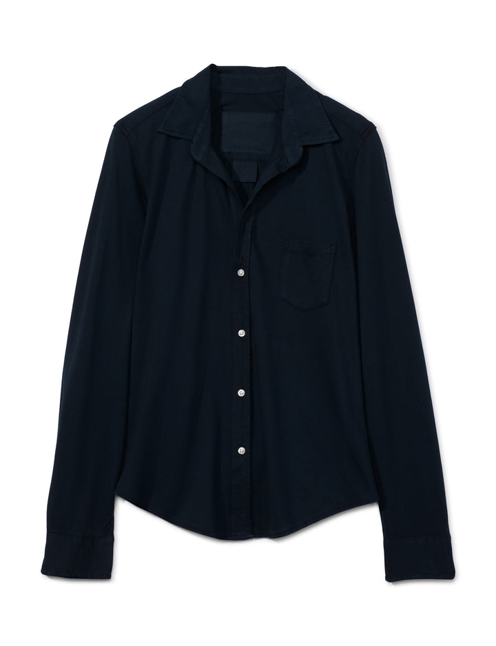 Frank & Eileen - Barry Knit Button Up in British Royal Navy