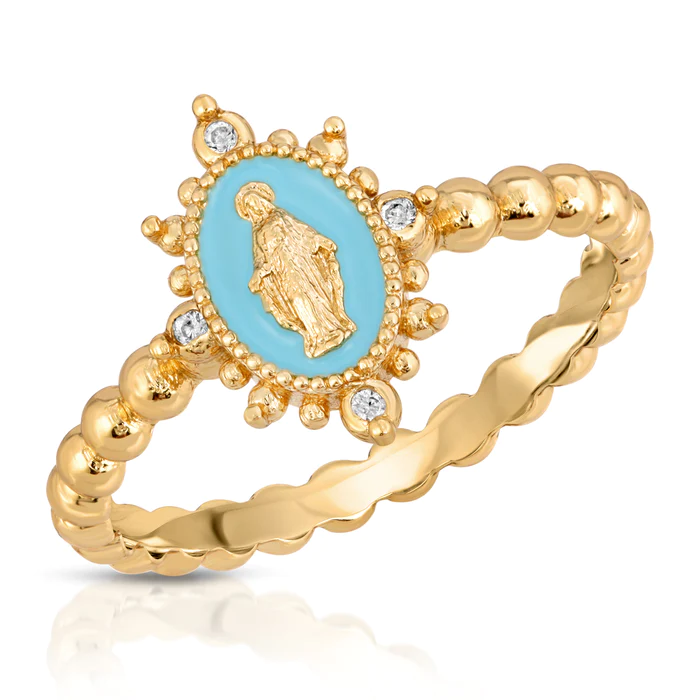 Joy Dravecky - Lady Lourdes Ring in Aqua