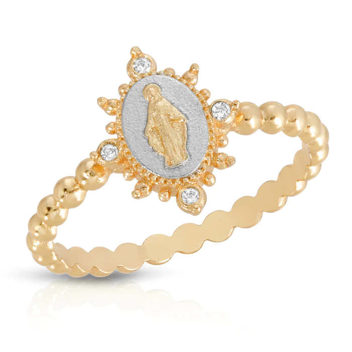 Joy Dravecky - Lady Lourdes Ring in Silver/Gold