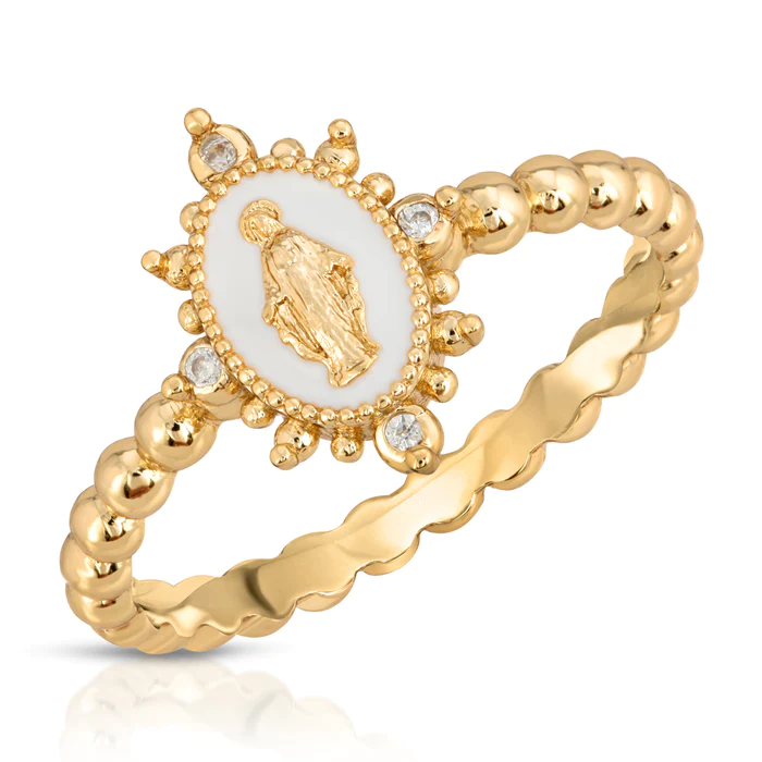 Joy Dravecky - Lady Lourdes Ring in White