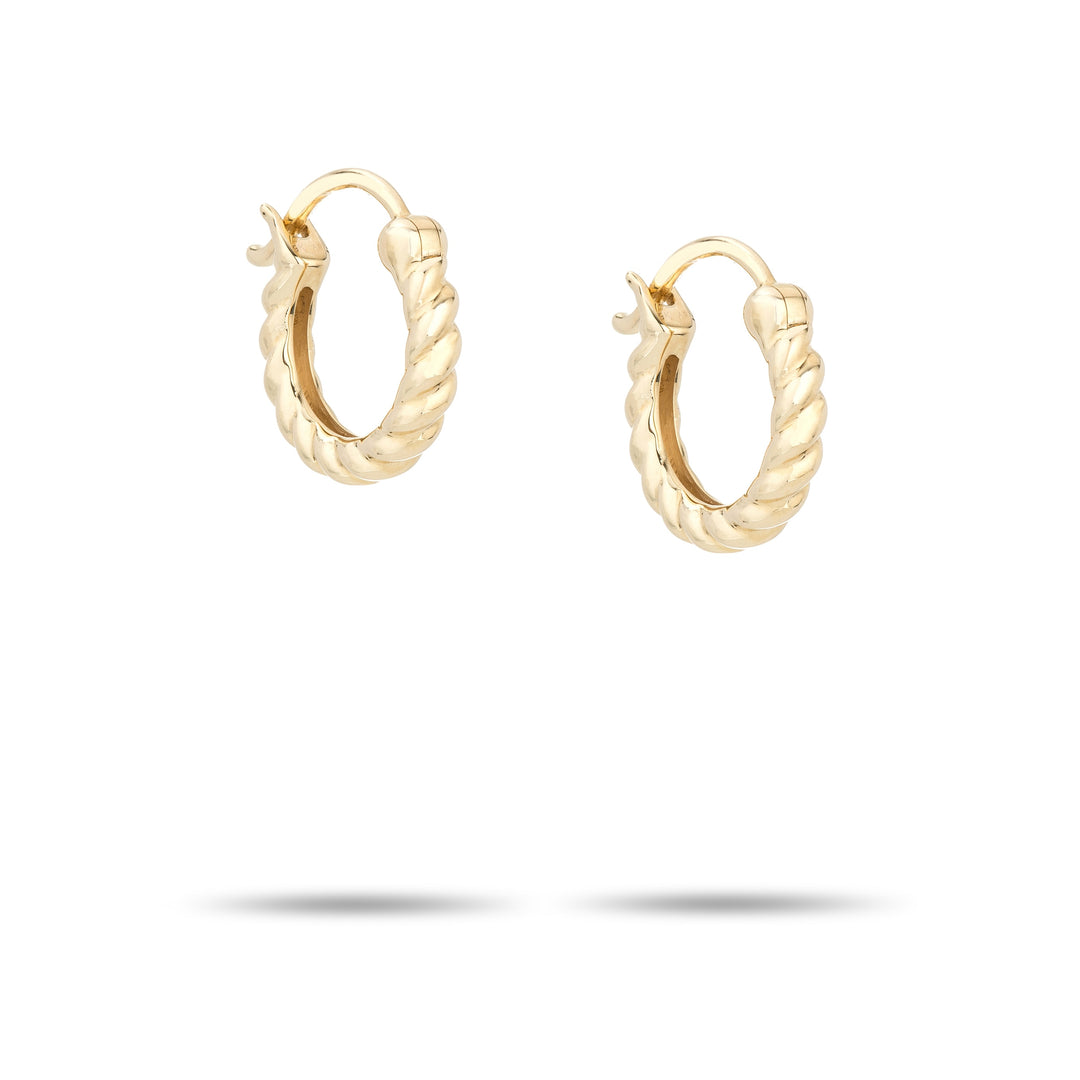 Adina - Lasso Huggie Hoops in Y14k Jewelry