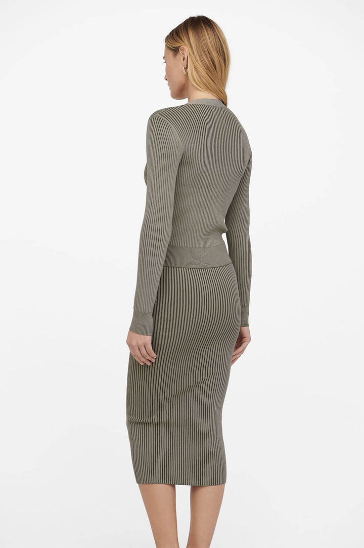 Anine Bing - Layla Cardigan in Green Khaki and Olive