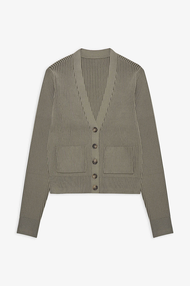 Anine Bing - Layla Cardigan in Green Khaki and Olive