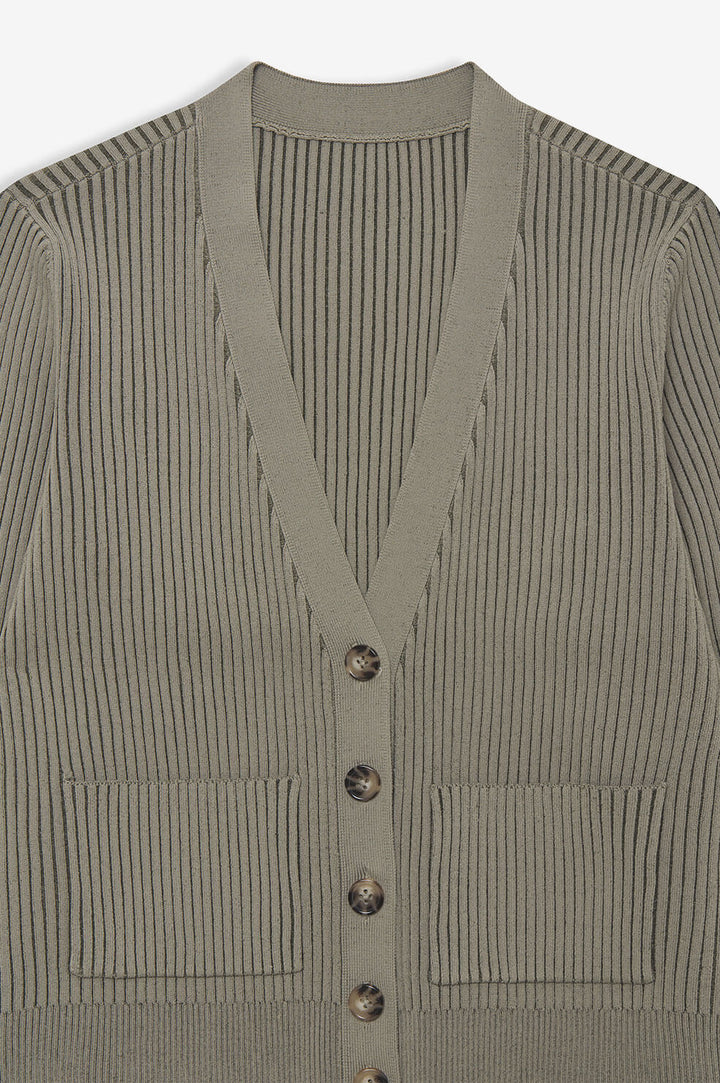 Anine Bing - Layla Cardigan in Green Khaki and Olive