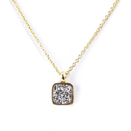 Marcia Moran Gold Druzy small Square at Blond Genius