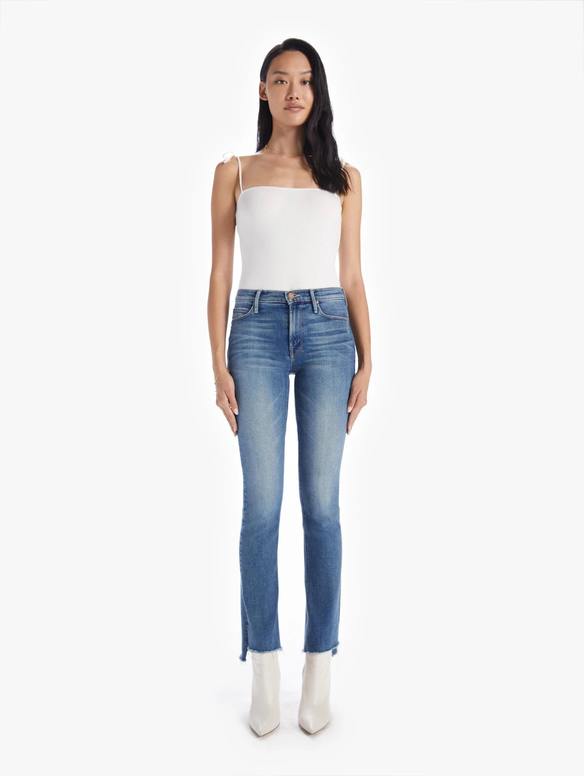 Mother Denim - The Runaway Step Fray Flare Jeans in Leaps and