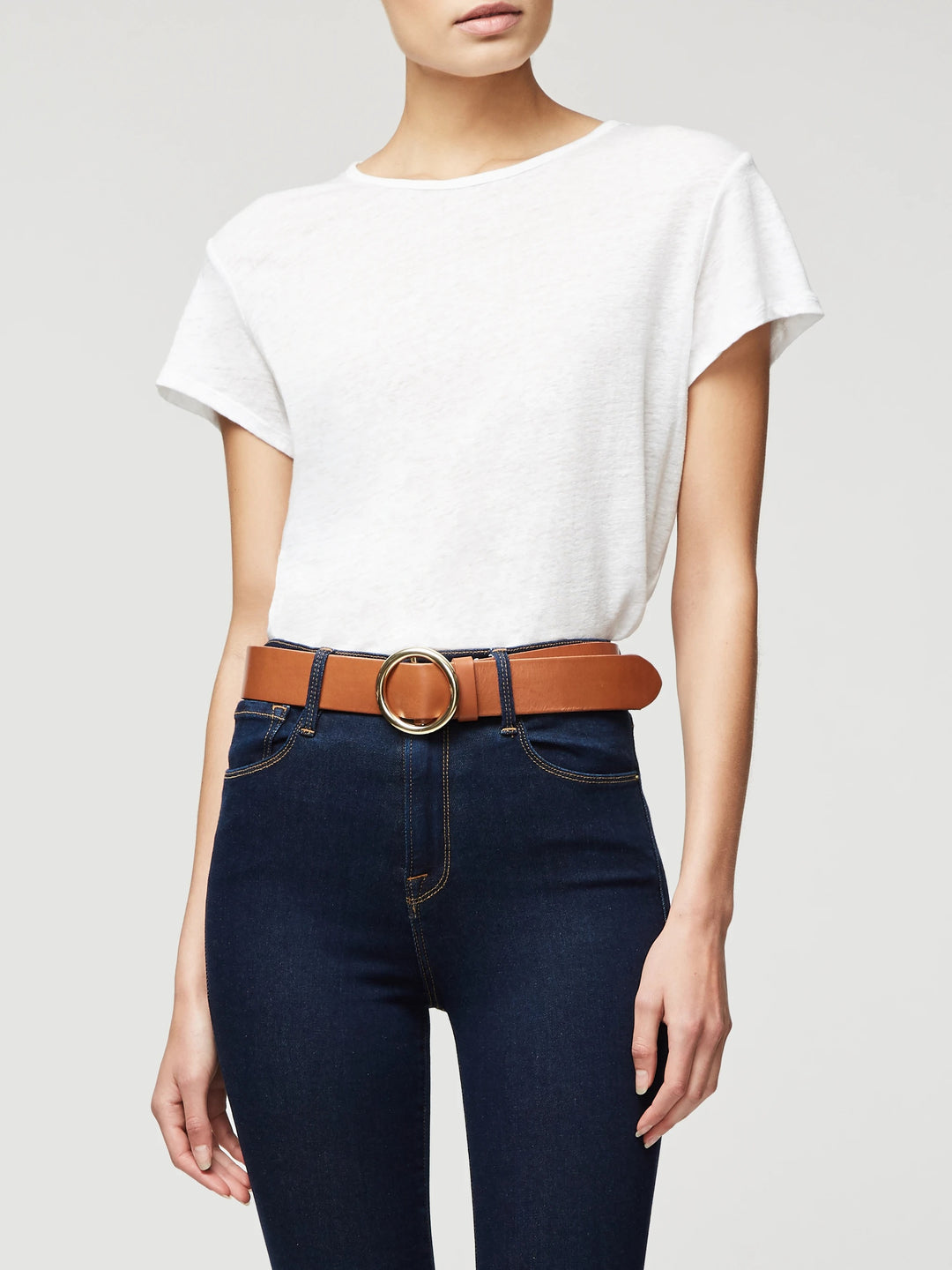 Frame - Le Circle Belt in Whiskey